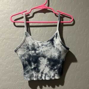 Shein Black and white tye dye tank top/Size Small
